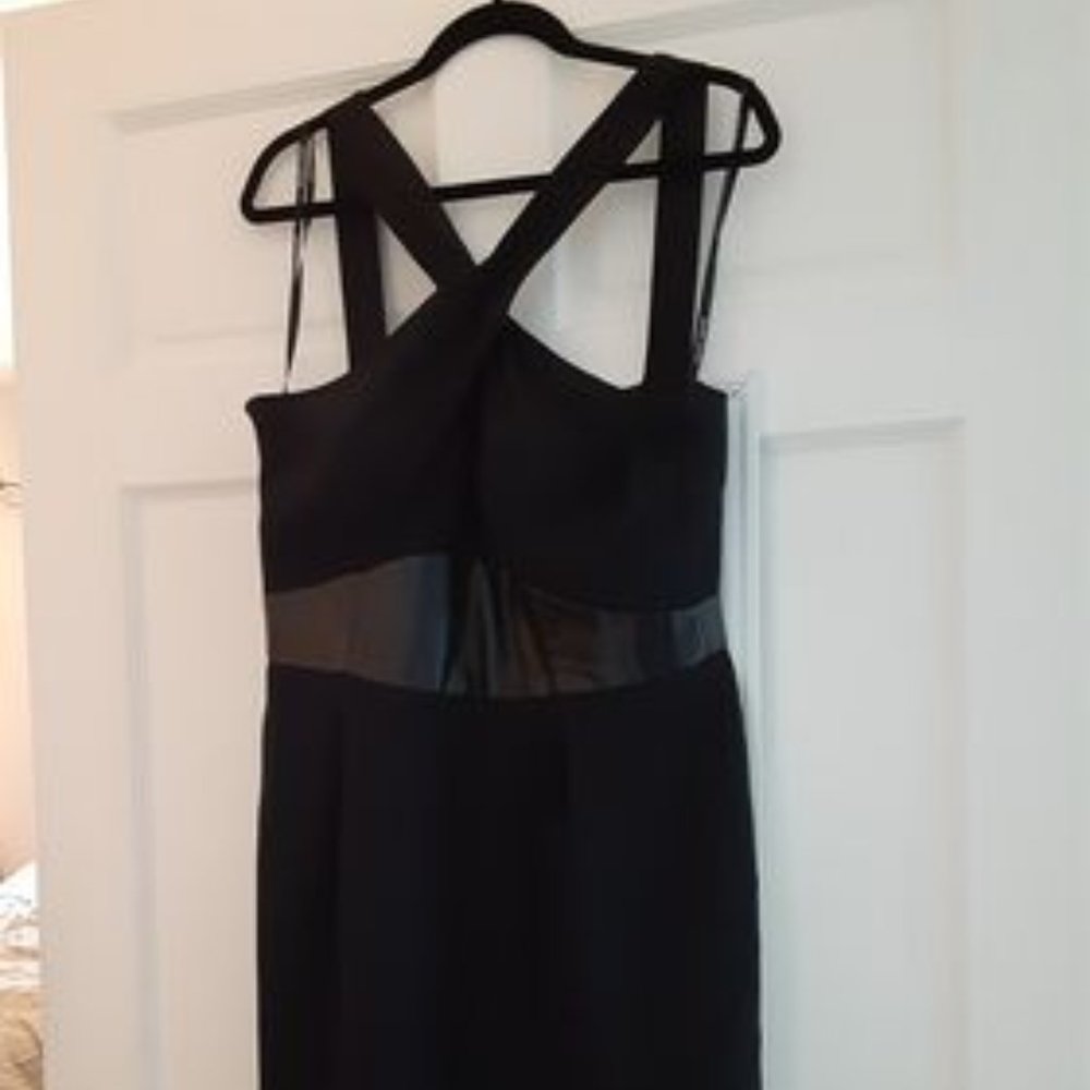 Badgley Mischka Black Keyhole detail Dress Size 12